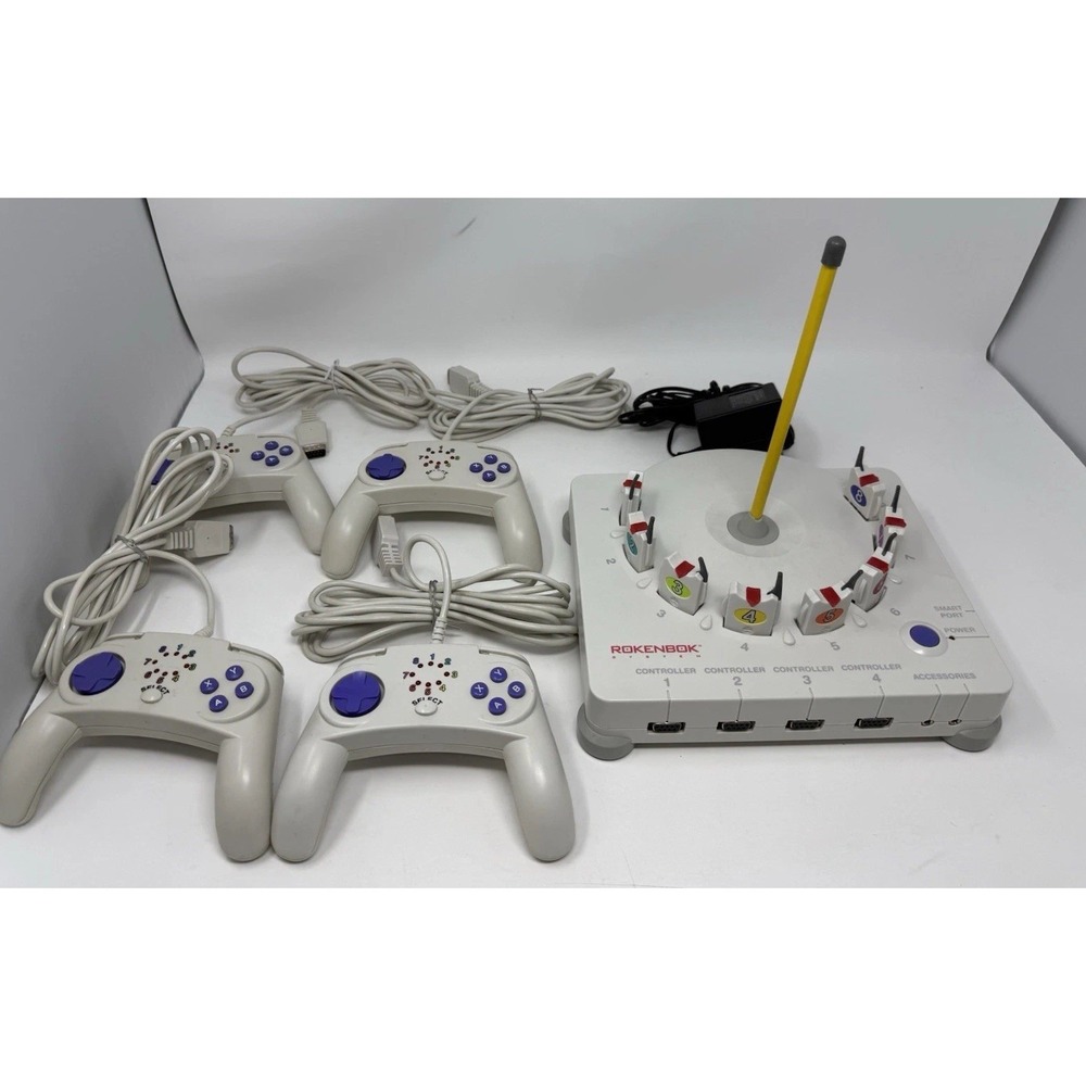 Rokenbok System Control Command Console Station Deck With 4 Controllers 8 Chips